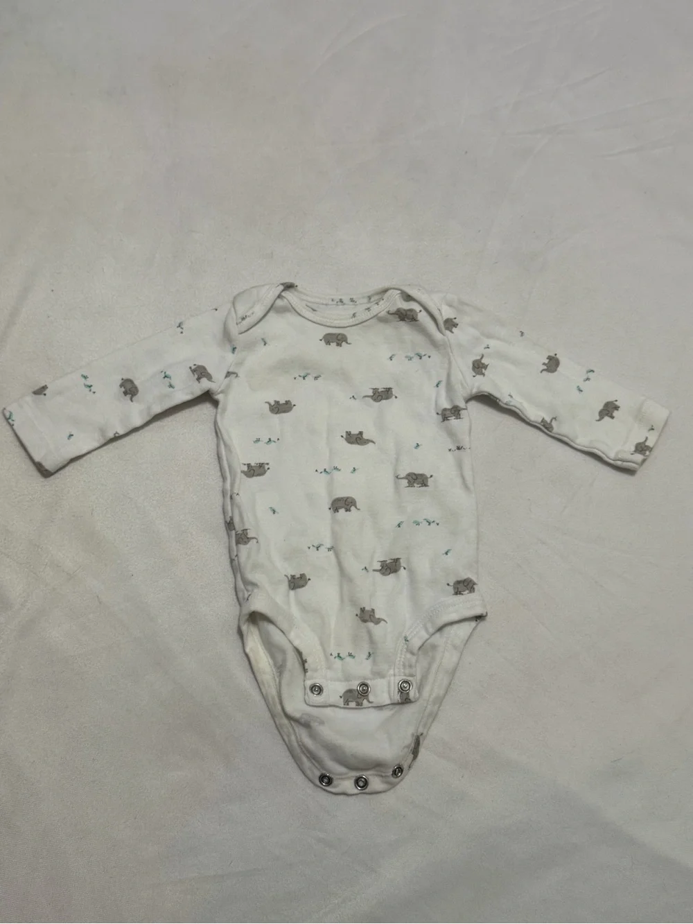 Carter's Baby One-Piece Sleepers in White, Mint, Pink & Yellow Animal Prints